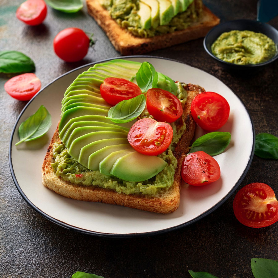 pesto-avo-toast Avocado Tomato Basil Toast For a fresh and flavorful twist, add tomato and basil to your avocado toast.