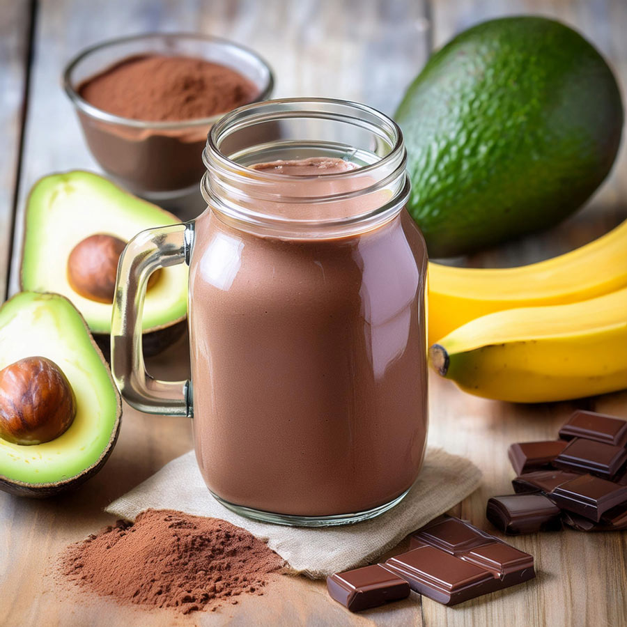 avo-cho-smoothie Chocolate Avocado Smoothie